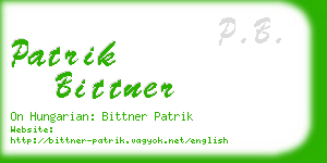 patrik bittner business card